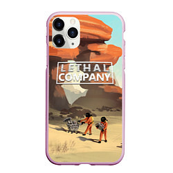 Чехол iPhone 11 Pro матовый Lethal Company: Art, цвет: 3D-розовый