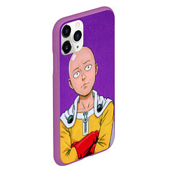 Чехол iPhone 11 Pro матовый Realistic Saitama, цвет: 3D-фиолетовый — фото 2