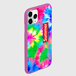 Чехол iPhone 11 Pro матовый Color abstraction - summer, цвет: 3D-фиолетовый — фото 2