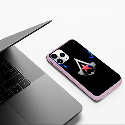 Чехол iPhone 11 Pro матовый Русский ассасин, цвет: 3D-розовый — фото 2