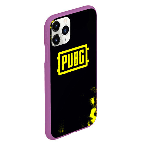 Чехол iPhone 11 Pro матовый Pubg краски абстракция / 3D-Фиолетовый – фото 2