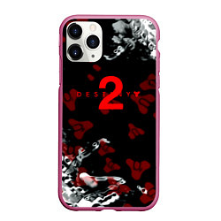 Чехол iPhone 11 Pro матовый Destiny pattern game, цвет: 3D-малиновый