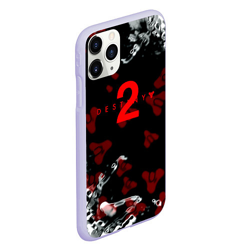 Чехол iPhone 11 Pro матовый Destiny pattern game / 3D-Светло-сиреневый – фото 2