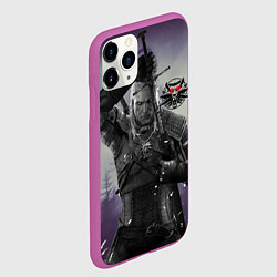 Чехол iPhone 11 Pro матовый Ведьмак на охоте, цвет: 3D-фиолетовый — фото 2