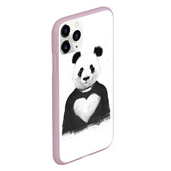 Чехол iPhone 11 Pro матовый Love panda, цвет: 3D-розовый — фото 2