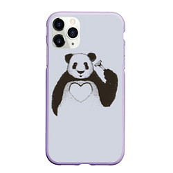 Чехол iPhone 11 Pro матовый Panda love art