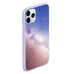 Чехол iPhone 11 Pro матовый Галактика млечный путь, цвет: 3D-светло-сиреневый — фото 2