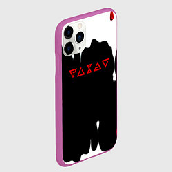 Чехол iPhone 11 Pro матовый Ведьмак краски подтёки, цвет: 3D-фиолетовый — фото 2