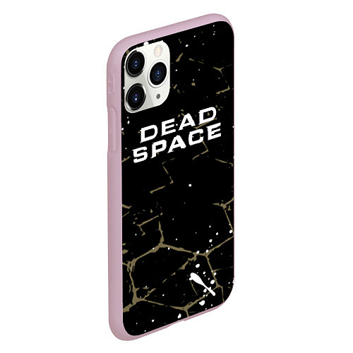 Чехол iPhone 11 Pro матовый Dead space текстура / 3D-Розовый – фото 2