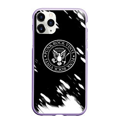 Чехол iPhone 11 Pro матовый Ramones краски, цвет: 3D-светло-сиреневый