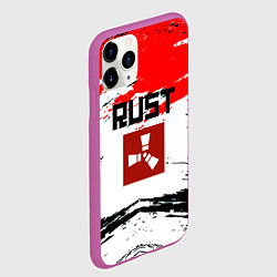 Чехол iPhone 11 Pro матовый RUST краски текстура, цвет: 3D-фиолетовый — фото 2
