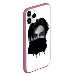 Чехол iPhone 11 Pro матовый Тэхен бтс bts kim taehyung, цвет: 3D-малиновый — фото 2