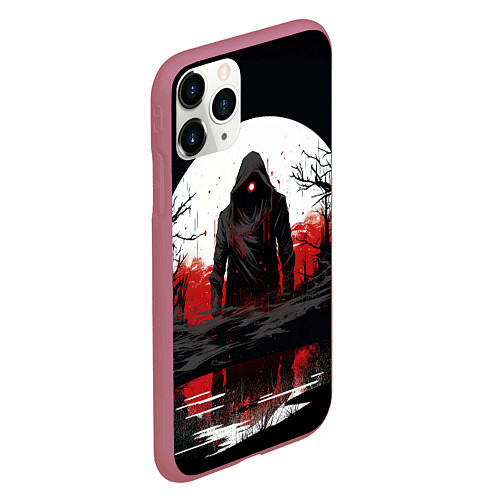 Чехол iPhone 11 Pro матовый Stalker 2 ghost / 3D-Малиновый – фото 2