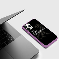 Чехол iPhone 11 Pro матовый Eat sleep paleontology, цвет: 3D-фиолетовый — фото 2