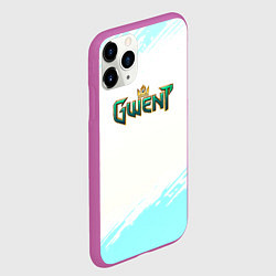 Чехол iPhone 11 Pro матовый Ведьмак гвинт, цвет: 3D-фиолетовый — фото 2