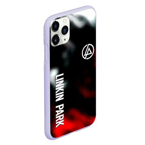 Чехол iPhone 11 Pro матовый Linkin park flame / 3D-Светло-сиреневый – фото 2