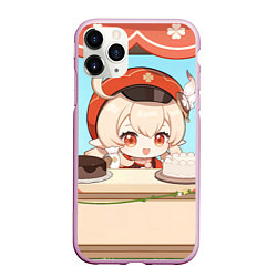 Чехол iPhone 11 Pro матовый Genshin Impact Кли cute chibi