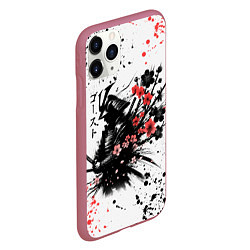 Чехол iPhone 11 Pro матовый Ghost of Tsushima - sakura samurai ghost, цвет: 3D-малиновый — фото 2