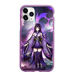 Чехол iPhone 11 Pro матовый Genshin Impact - character Raiden