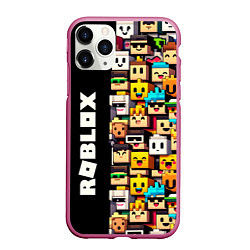 Чехол iPhone 11 Pro матовый Roblox - game, цвет: 3D-малиновый