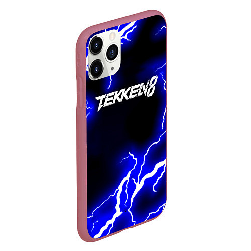 Чехол iPhone 11 Pro матовый Tekken молнии / 3D-Малиновый – фото 2