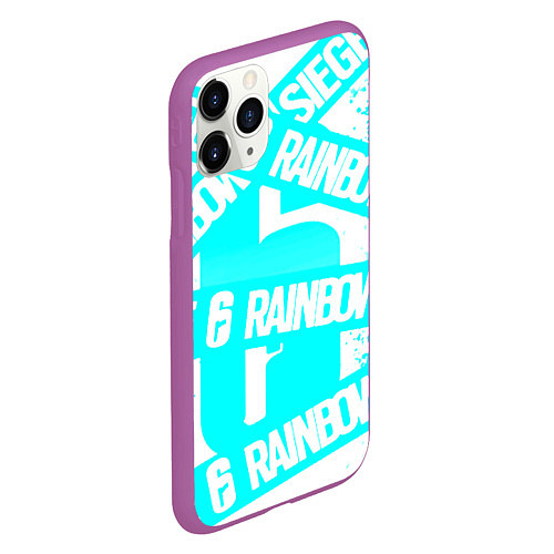 Чехол iPhone 11 Pro матовый Tom Clancys rainbow six / 3D-Фиолетовый – фото 2
