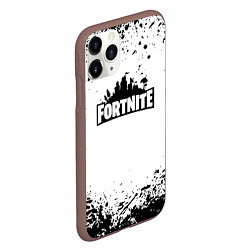 Чехол iPhone 11 Pro матовый Fortnite краски чёрные, цвет: 3D-коричневый — фото 2