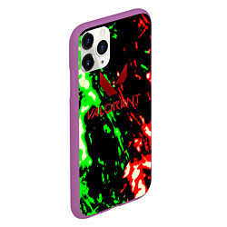 Чехол iPhone 11 Pro матовый Valorant flame fire, цвет: 3D-фиолетовый — фото 2