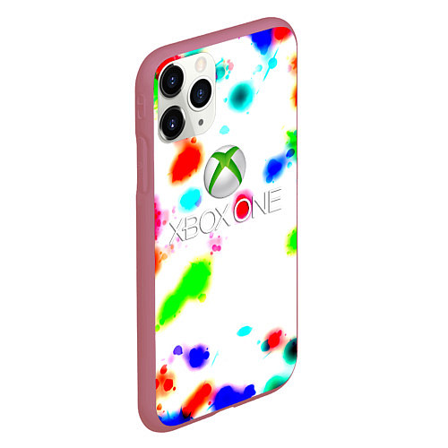 Чехол iPhone 11 Pro матовый Xbox steelbox / 3D-Малиновый – фото 2