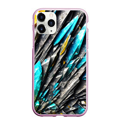 Чехол iPhone 11 Pro матовый Камень и драгоценные кристаллы, цвет: 3D-розовый