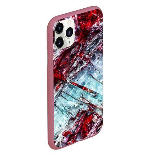 Чехол iPhone 11 Pro матовый Лёд и кровь / 3D-Малиновый – фото 2