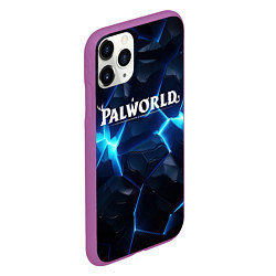 Чехол iPhone 11 Pro матовый Palworld logo blue ice, цвет: 3D-фиолетовый — фото 2