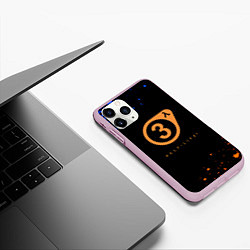 Чехол iPhone 11 Pro матовый Half life краски текстура брызги, цвет: 3D-розовый — фото 2