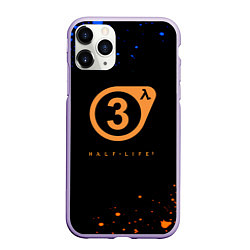 Чехол iPhone 11 Pro матовый Half life краски текстура брызги, цвет: 3D-светло-сиреневый