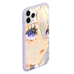 Чехол iPhone 11 Pro матовый Genshin Impact Furina cry tears, цвет: 3D-светло-сиреневый — фото 2