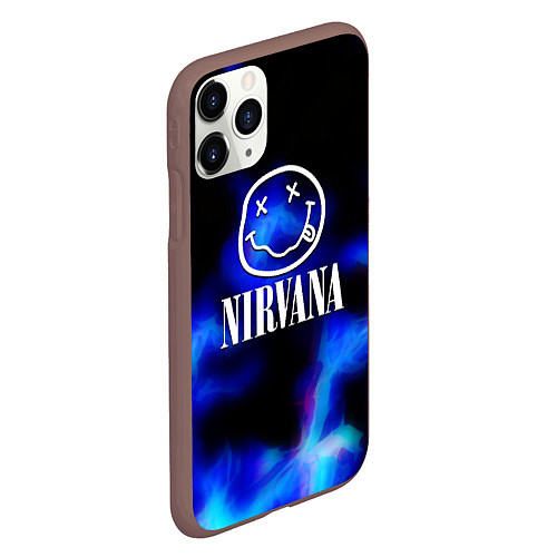 Чехол iPhone 11 Pro матовый Nirvana flame ghost steel / 3D-Коричневый – фото 2