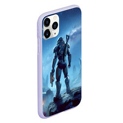 Чехол iPhone 11 Pro матовый Mass Effect - ai art, цвет: 3D-светло-сиреневый — фото 2