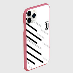 Чехол iPhone 11 Pro матовый Juventus sport geometry, цвет: 3D-малиновый — фото 2