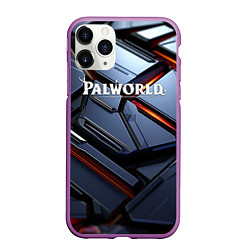 Чехол iPhone 11 Pro матовый Palworld логотип космически плиты, цвет: 3D-фиолетовый