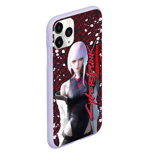 Чехол iPhone 11 Pro матовый Lucyna Kushinada - Cyberpunk: Edgerunners / 3D-Светло-сиреневый – фото 2