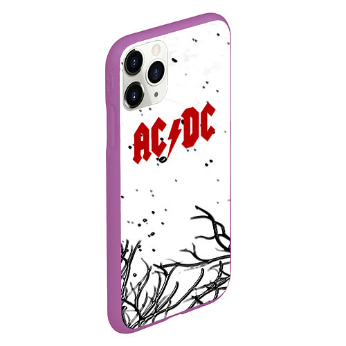 Чехол iPhone 11 Pro матовый AC DC steel bend / 3D-Фиолетовый – фото 2