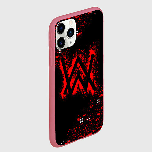 Чехол iPhone 11 Pro матовый Alan walker k-391 / 3D-Малиновый – фото 2