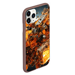 Чехол iPhone 11 Pro матовый Янтарный взрыв, цвет: 3D-коричневый — фото 2