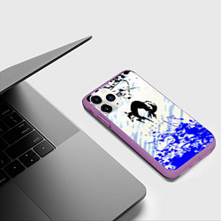 Чехол iPhone 11 Pro матовый Хидео кодзима game death stranding, цвет: 3D-фиолетовый — фото 2