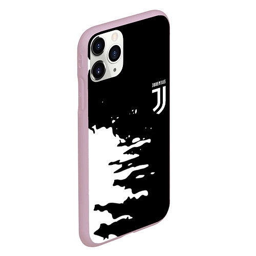 Чехол iPhone 11 Pro матовый Ювентус спорт краски текстура / 3D-Розовый – фото 2