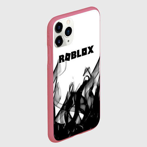Чехол iPhone 11 Pro матовый Roblox flame текстура / 3D-Малиновый – фото 2