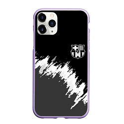 Чехол iPhone 11 Pro матовый Barcelona краски текстура фк, цвет: 3D-светло-сиреневый