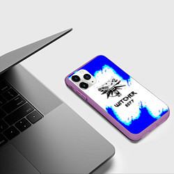 Чехол iPhone 11 Pro матовый Ведьмак 2077 краски, цвет: 3D-фиолетовый — фото 2