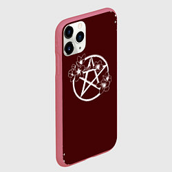 Чехол iPhone 11 Pro матовый HIM Вилли, цвет: 3D-малиновый — фото 2