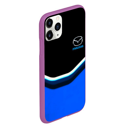 Чехол iPhone 11 Pro матовый Mazda sport brend car / 3D-Фиолетовый – фото 2